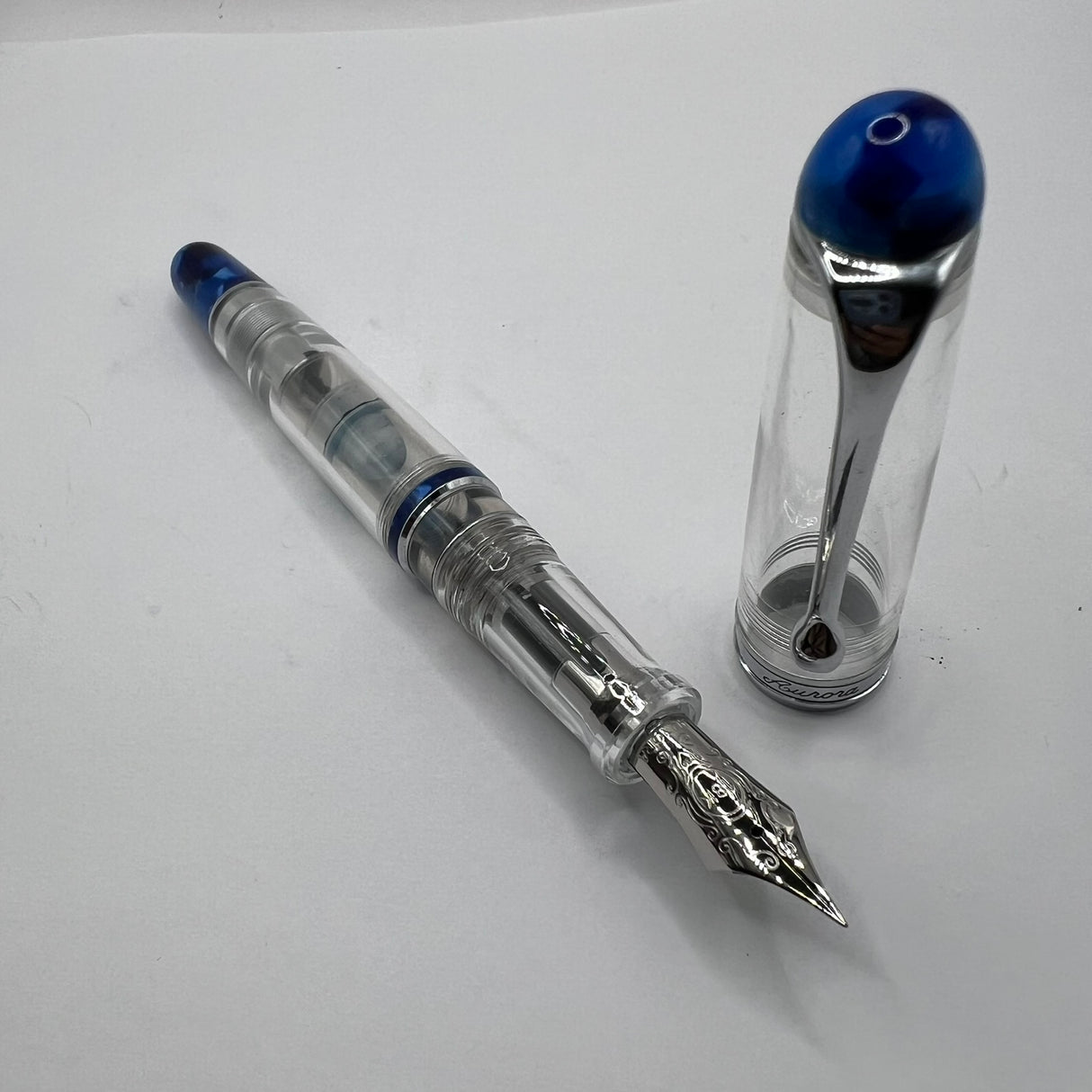 Aurora 88 Minerali Azurite Demonstrator Limited Edition Fountain Pen - Extra Fine 18kt Gold Nib