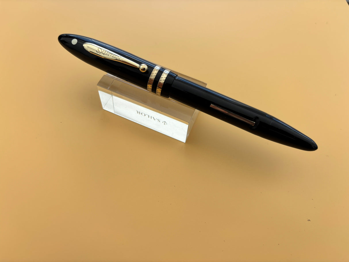 Sheaffer Balance Lifetime Black Uncommon Double Band cap - Fountain Pen