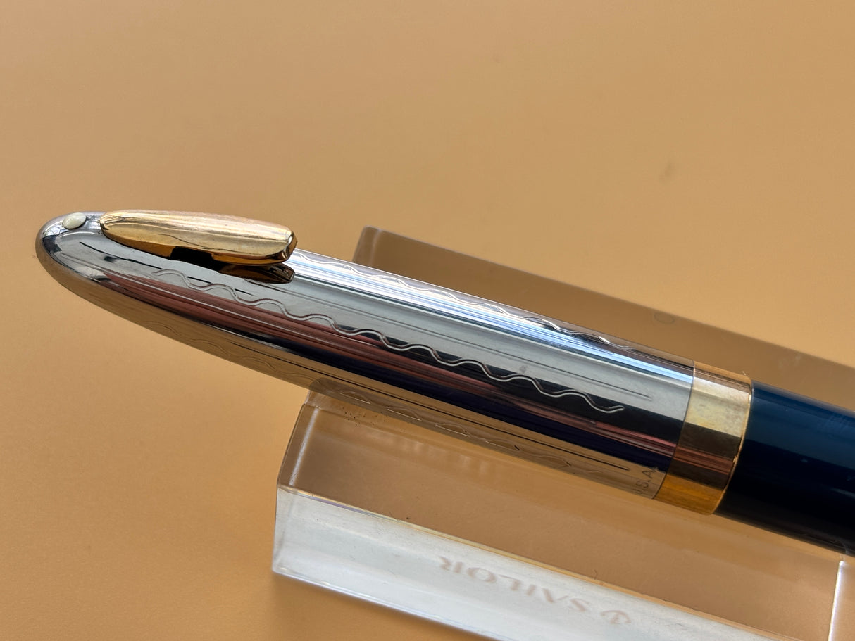 Sheaffer Tuckaway Blue Chrome Cap New condition - Fountain Pen