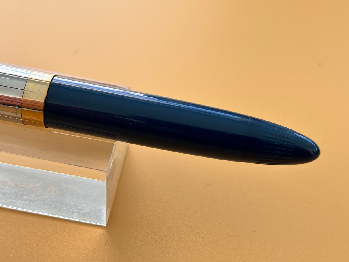 Sheaffer Tuckaway Blue Chrome Cap New condition - Fountain Pen