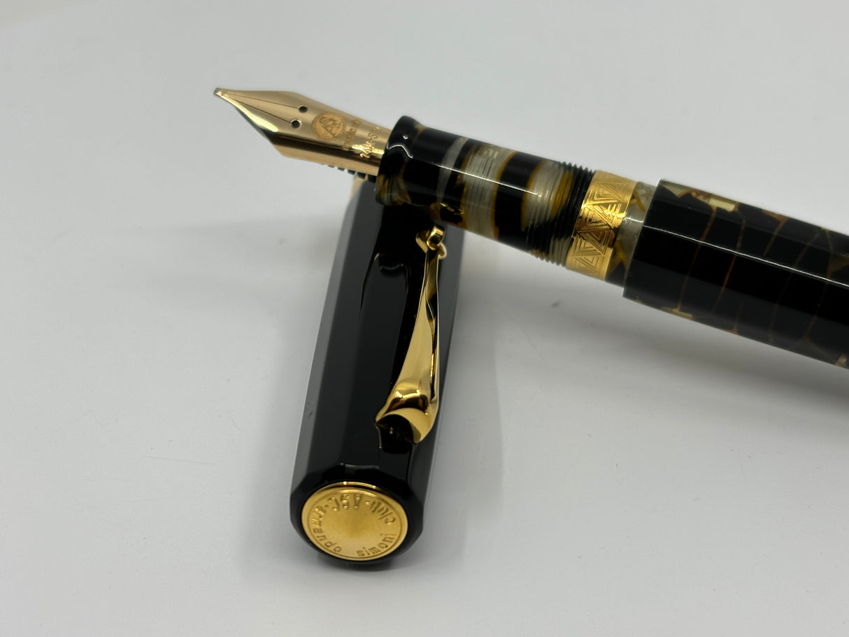 ASC Gladiatore Medio Black Lucens Celluloid - Fountain Pen