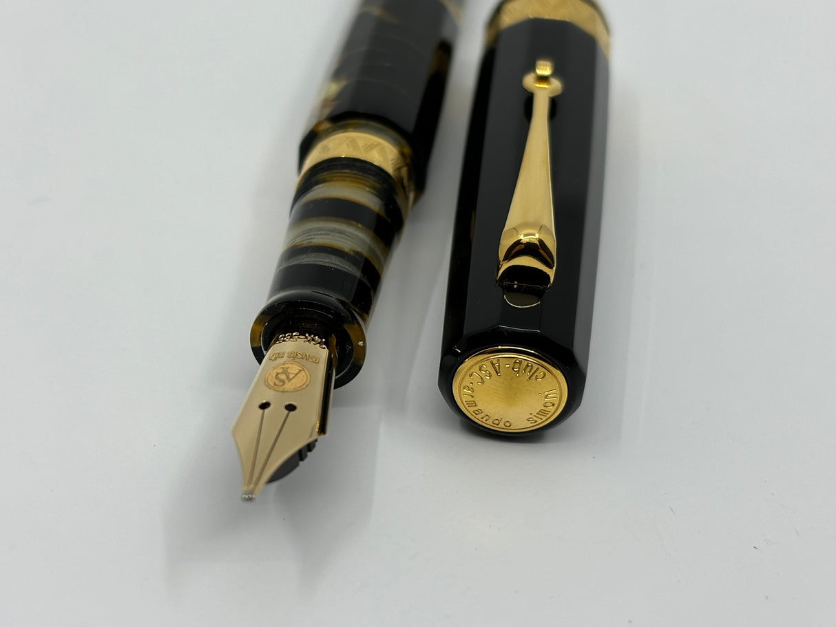 ASC Gladiatore Medio Black Lucens Celluloid - Fountain Pen