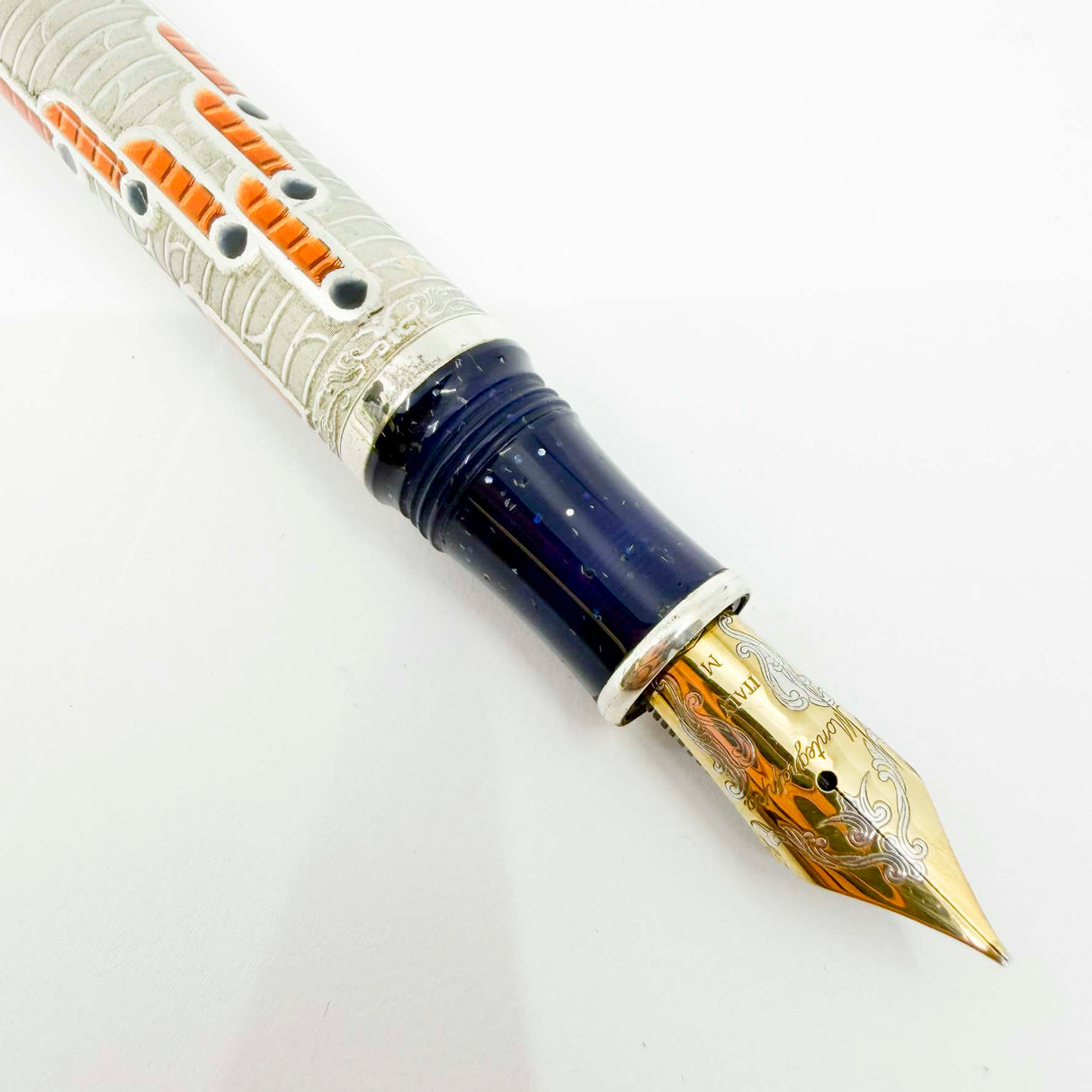 Montegrappa 88th Anniversary Sterling Silver Limited Edition Fountain Pen - Medium 18kt Gold Nib