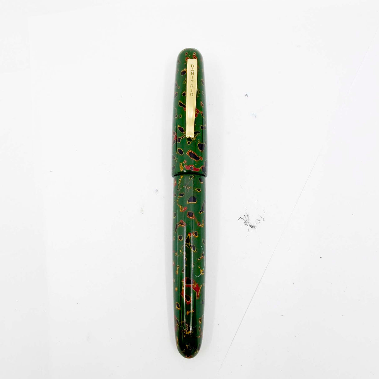 Danitrio Kara-Nuri Green (+Red/Black/Gold) Urushi Hand Painted Lacquer Over-Sized Fountain Pen - Fine 18kt Gold Nib