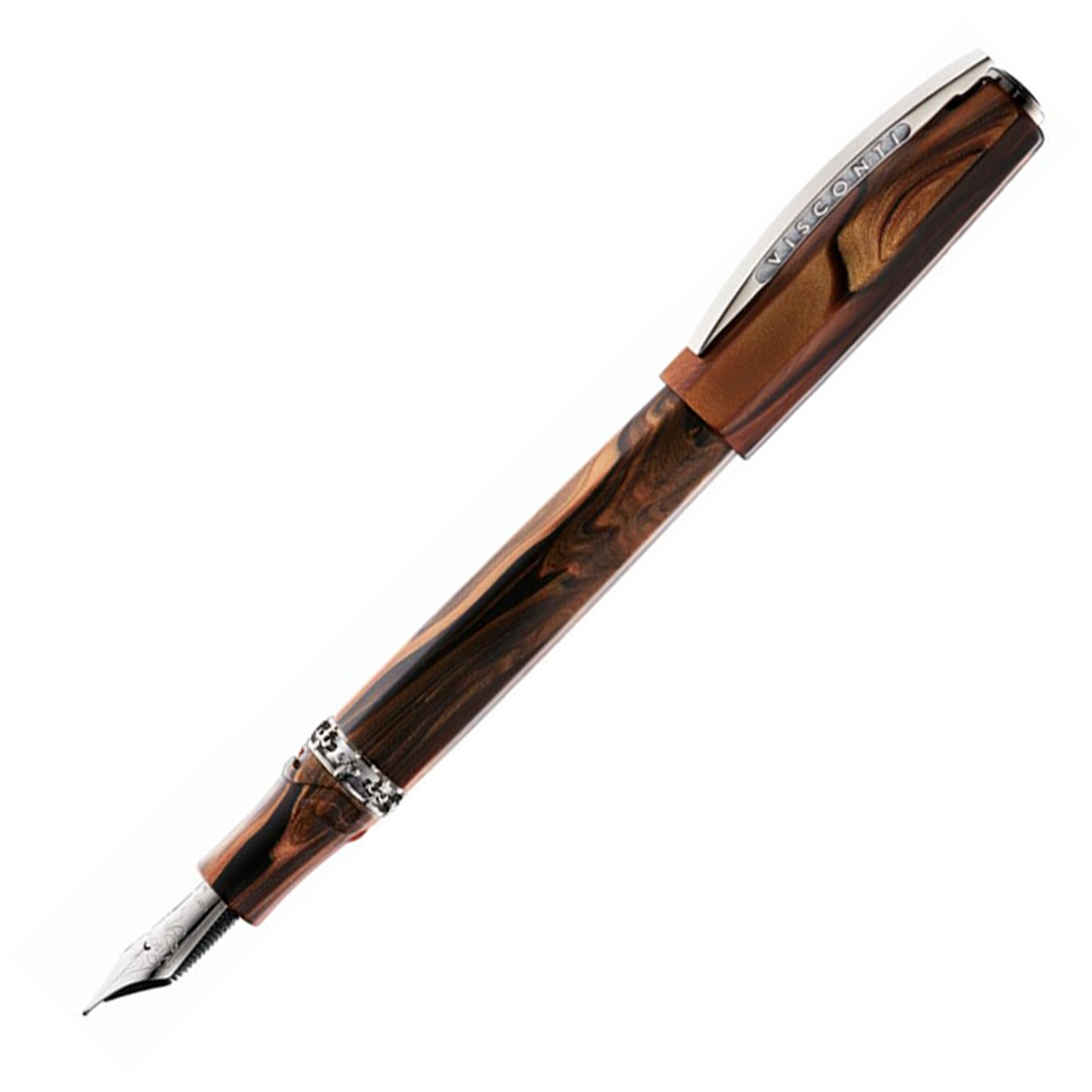 Visconti Medici Briarwood Briarwood w/Ruthenium Trim - Fountain Pen