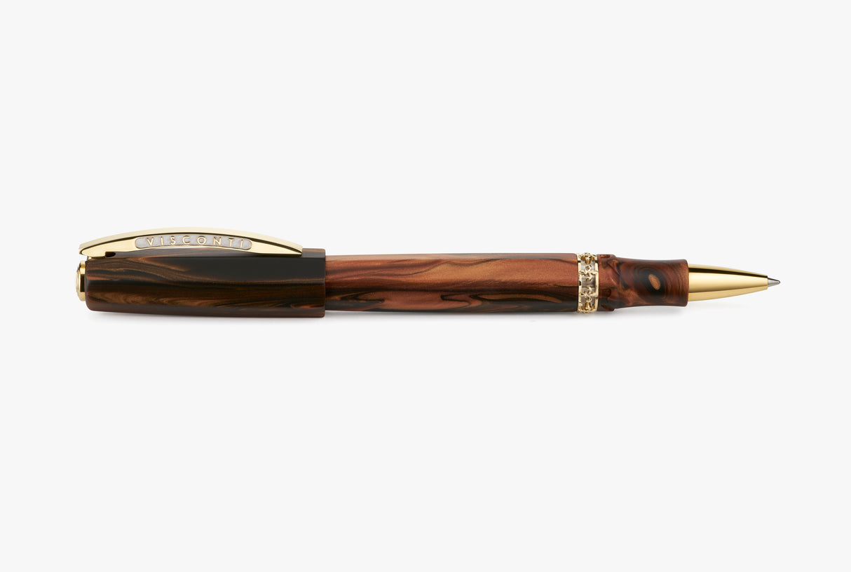 Visconti Medici Briarwood w/Gold Trim - Rollerball