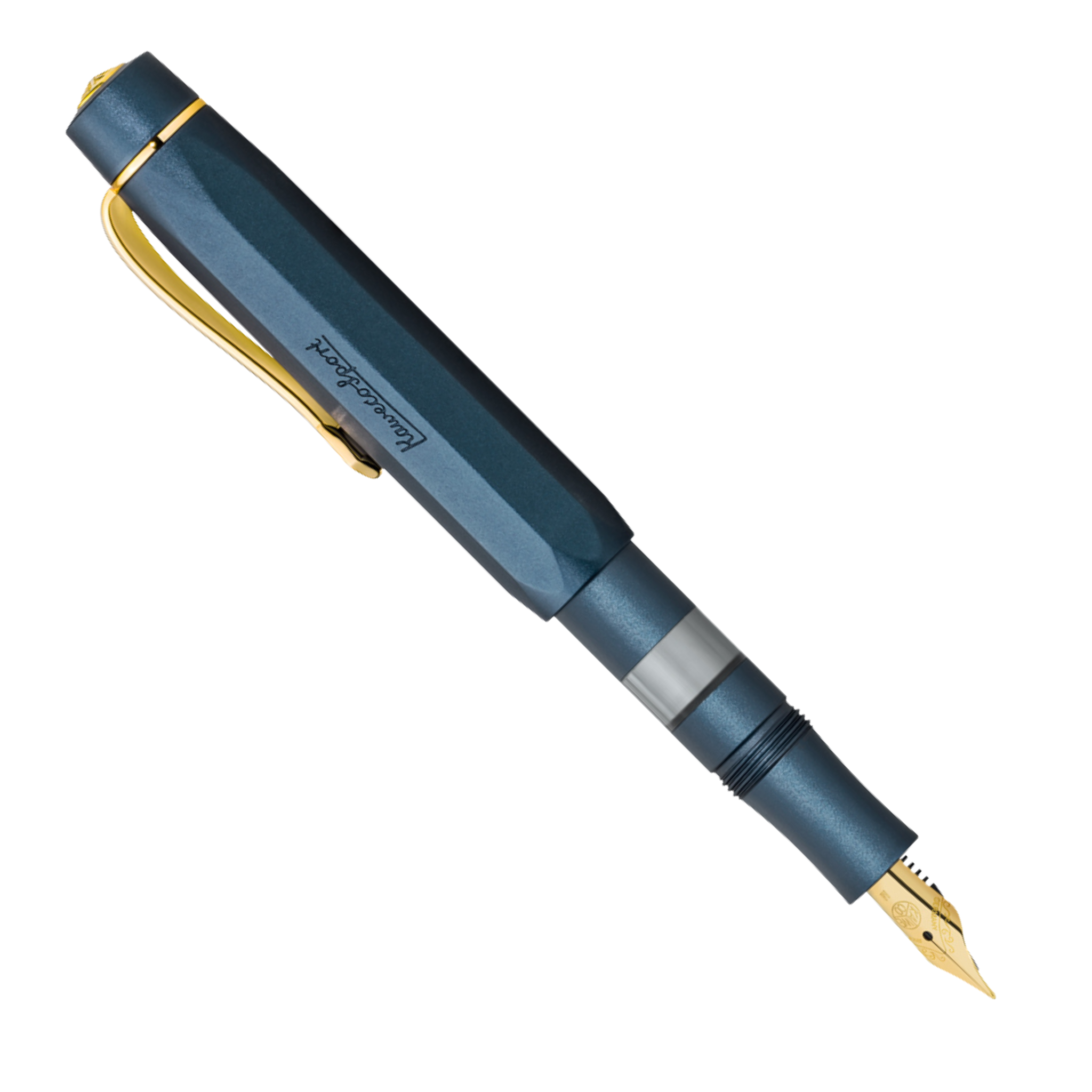 Kaweco PISTON SPORT AL Navy/Gold Fountain Pen Collection