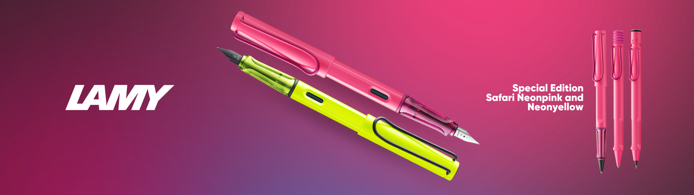 LAMY Safari Neonyellow and Neonpink Collection
