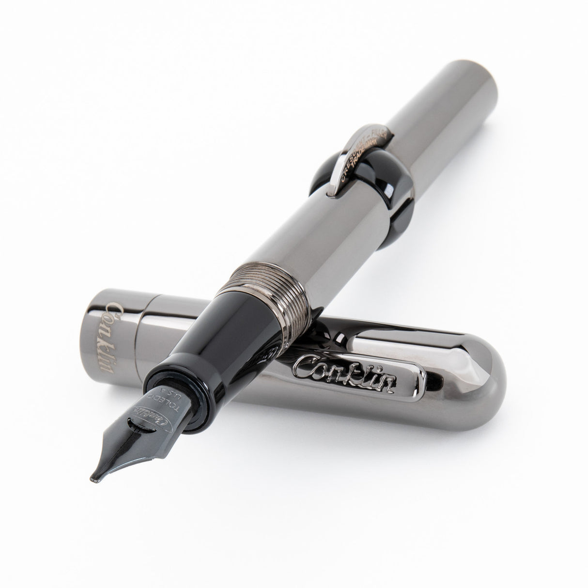 Conklin Mark Twain Gunmetal Crescent Limited Edition (1898) Fountain Pen