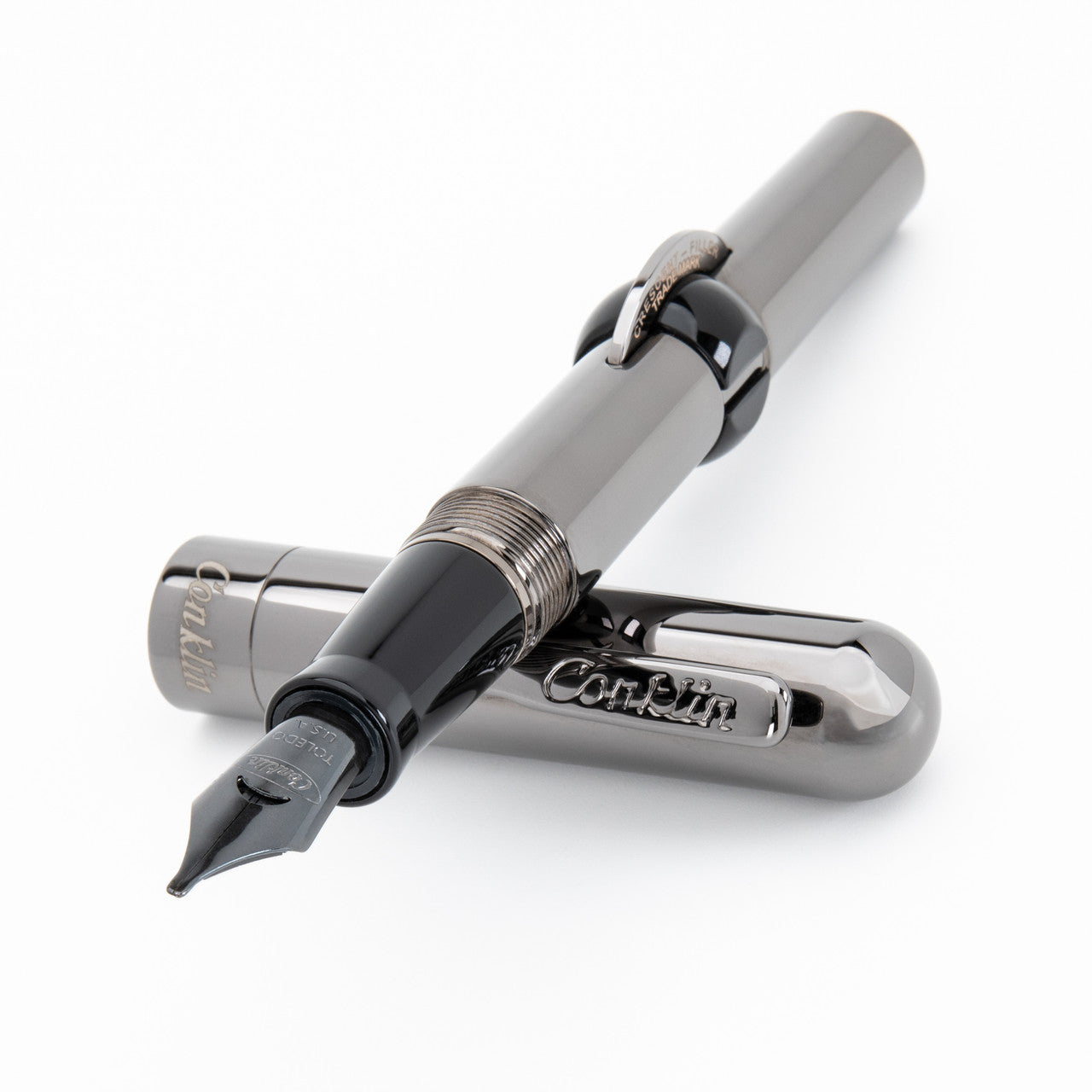 Conklin Mark Twain Gunmetal Crescent Limited Edition (1898) Fountain Pen