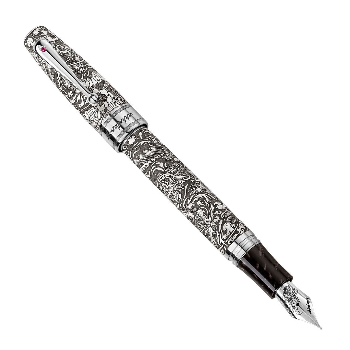 Montegrappa Imperial Year Of The Dragon Silver Limited Edition - Fountain Pen
