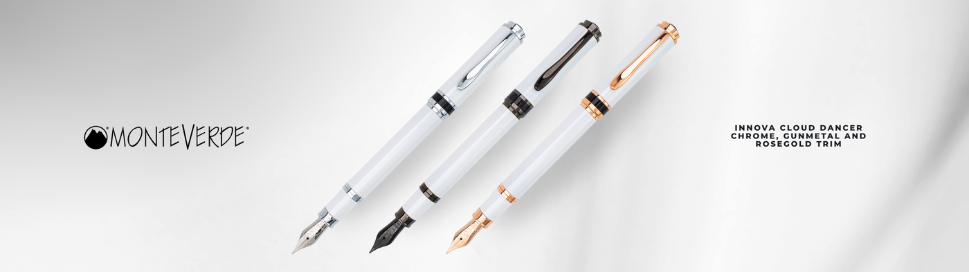 Monteverde USA Innova 2026 Color of The Year Cloud Dancer Fountain Pen Collection