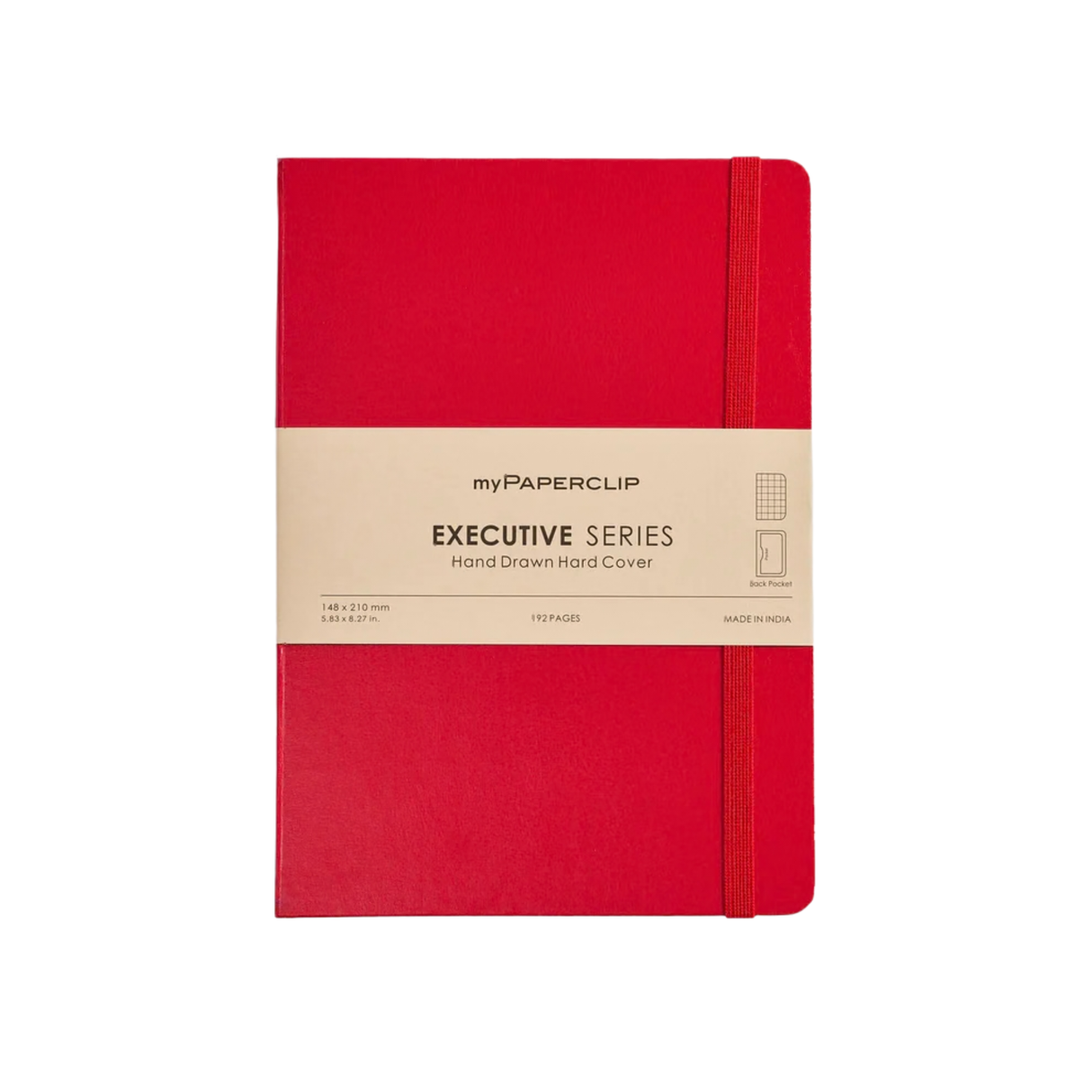 My Paperclip EXECUTIVE SERIES HARD COVER Back Pocket Red Checks Collection