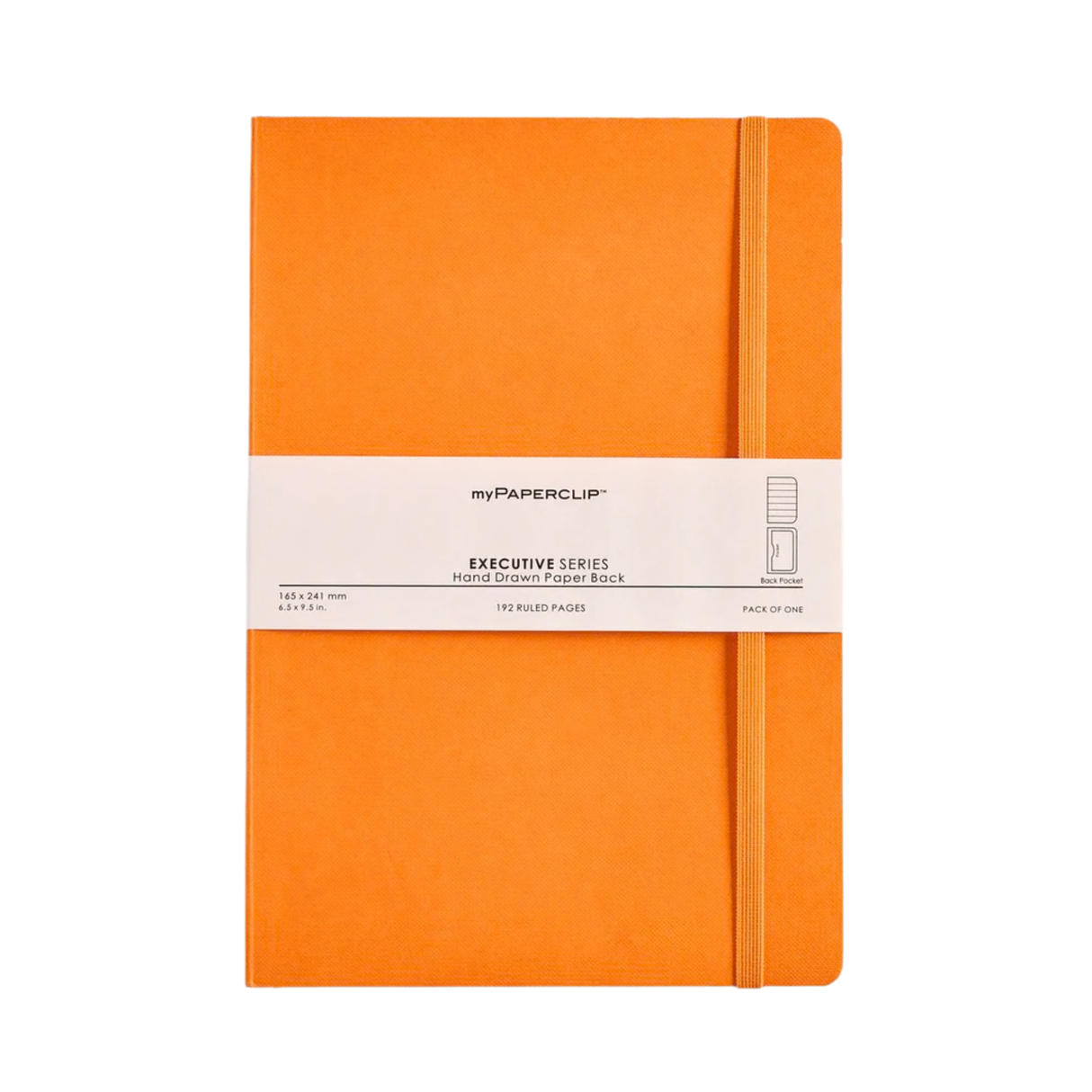 My Paperclip Executive Series Notebook (Soft Cover) - Large (With Back Pocket) 165 x 241 mm Collection Ruled orange