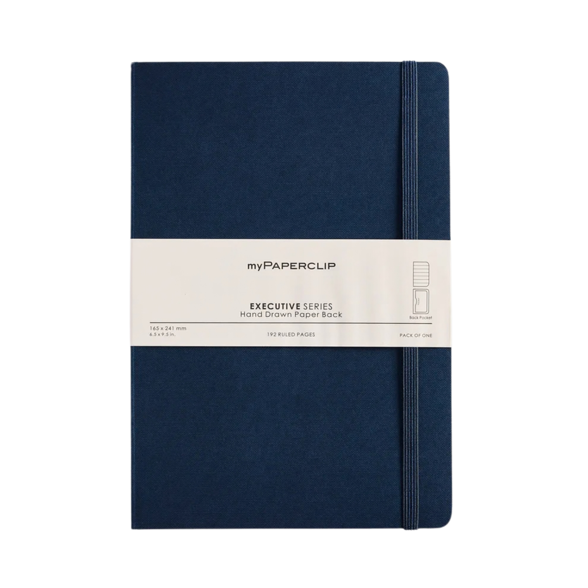 My Paperclip Executive Series Notebook (Soft Cover) - Large (With Back Pocket) 165 x 241 mm Collection Ruled Blue