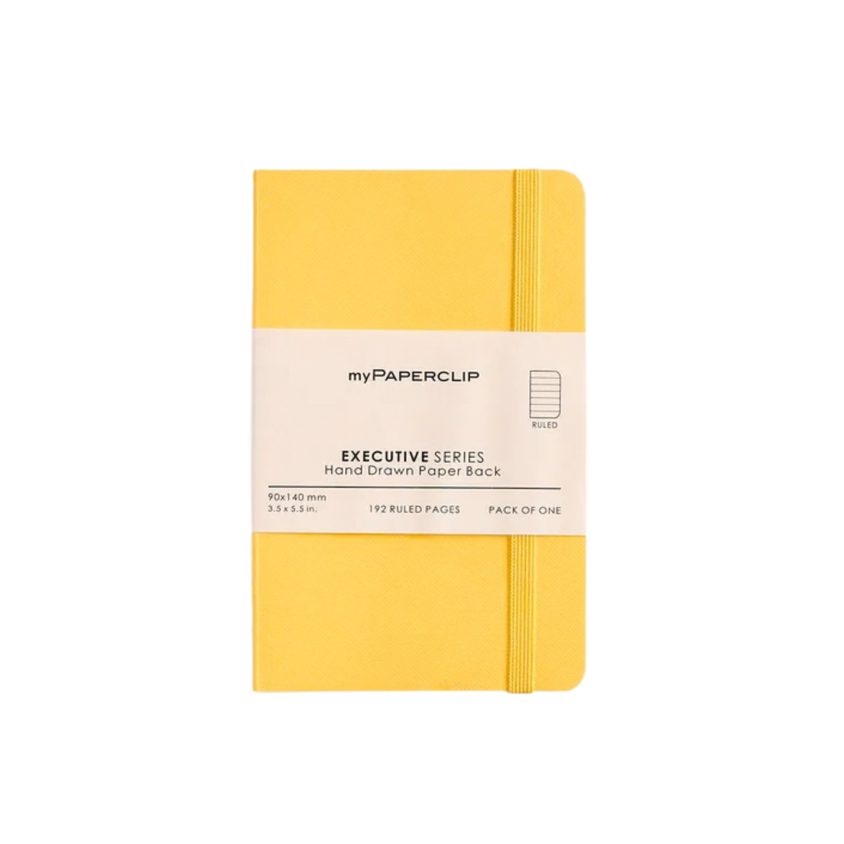 My Paperclip Executive Series Notebook (Soft Cover) - 90 x 140 mm Collection Ruled Yellow
