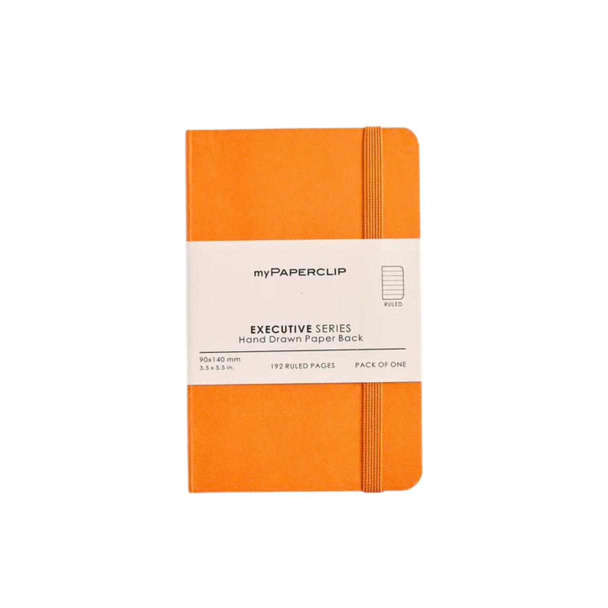 My Paperclip Executive Series Notebook (Soft Cover) - 90 x 140 mm Collection Ruled Orange