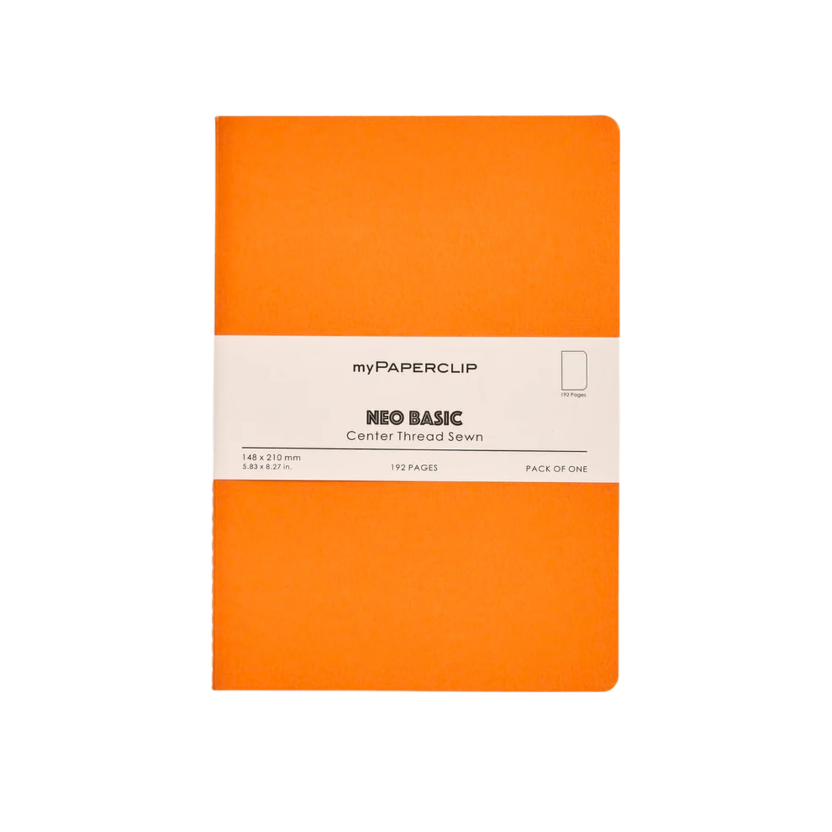 My Paperclip Neo Basic Center Thread Sewn Plain 148 x 210 mm Orange Collection