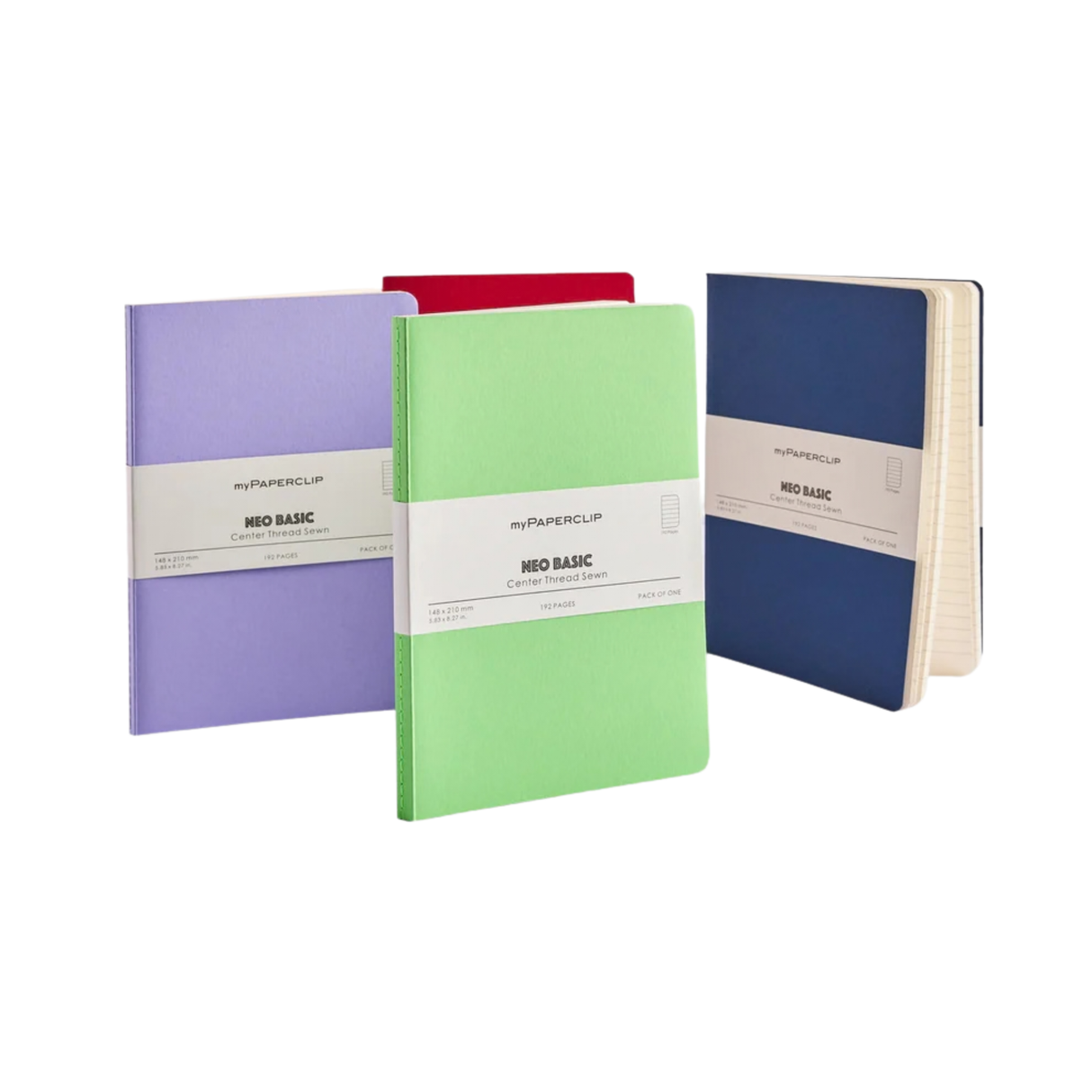 My Paperclip Neo Basic Center Thread Sewn Notebook 148 x 210 mm Ruled Collection