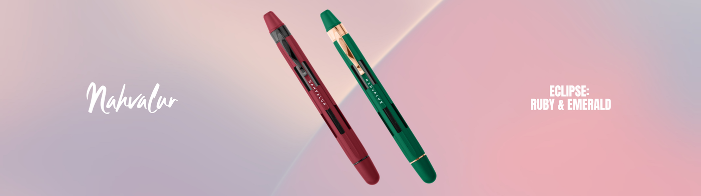 Nahvalur Eclipse Emerald & Ruby Fountain Pen Collection