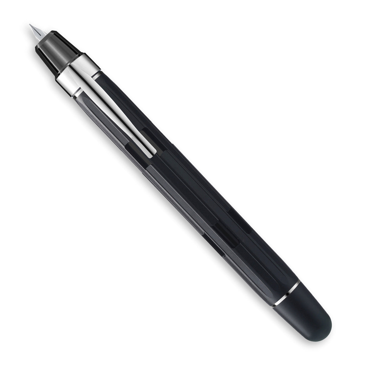 Nahvalur Eclipse Black Silver - Fountain Pen
