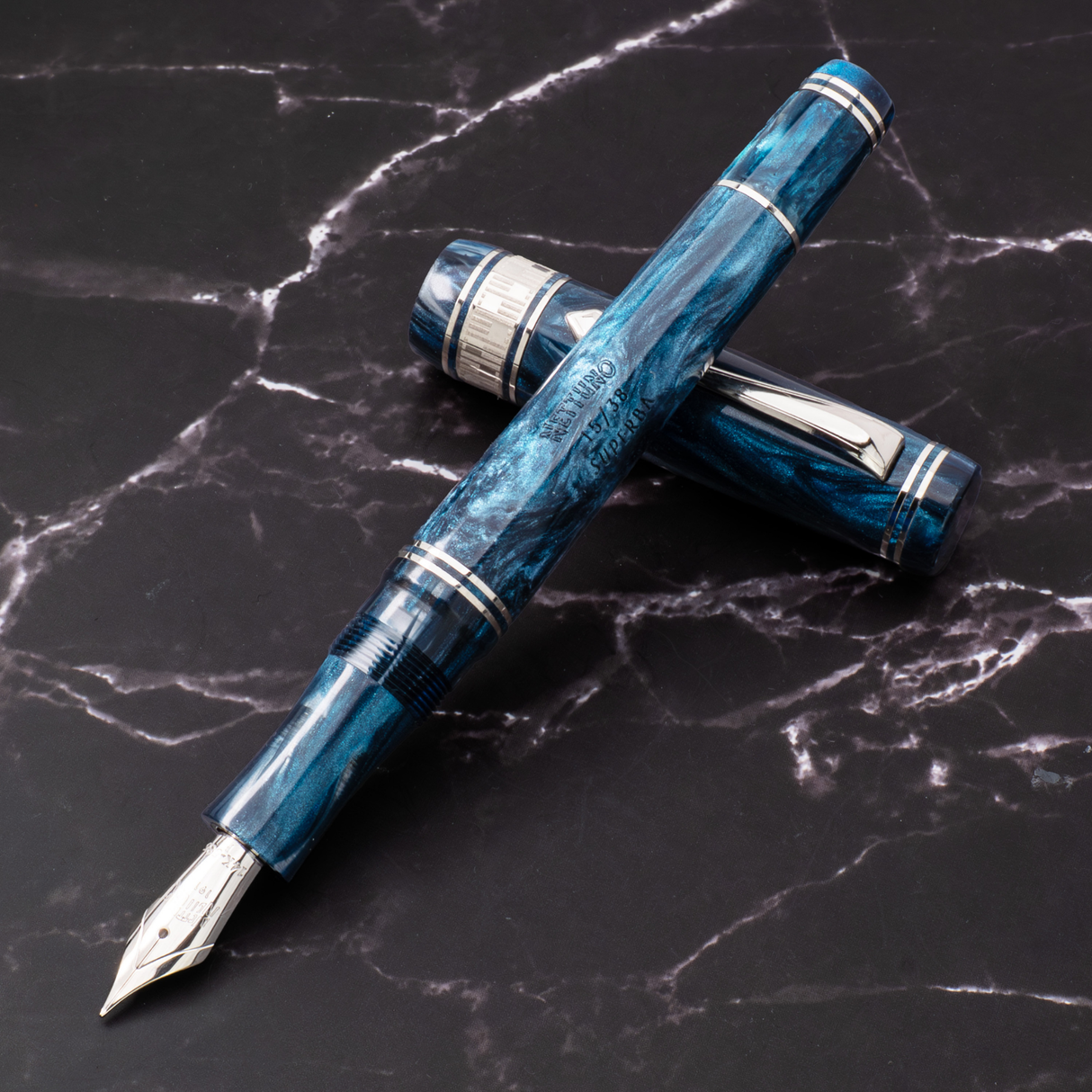 Nettuno Superba Blue Mamba LE Fountain Pen Collection
