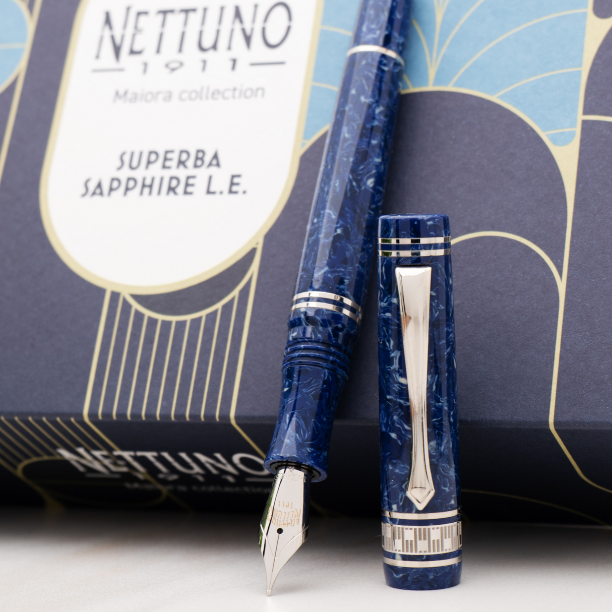 Nettuno Superba Sapphire Blue Fountain Pen