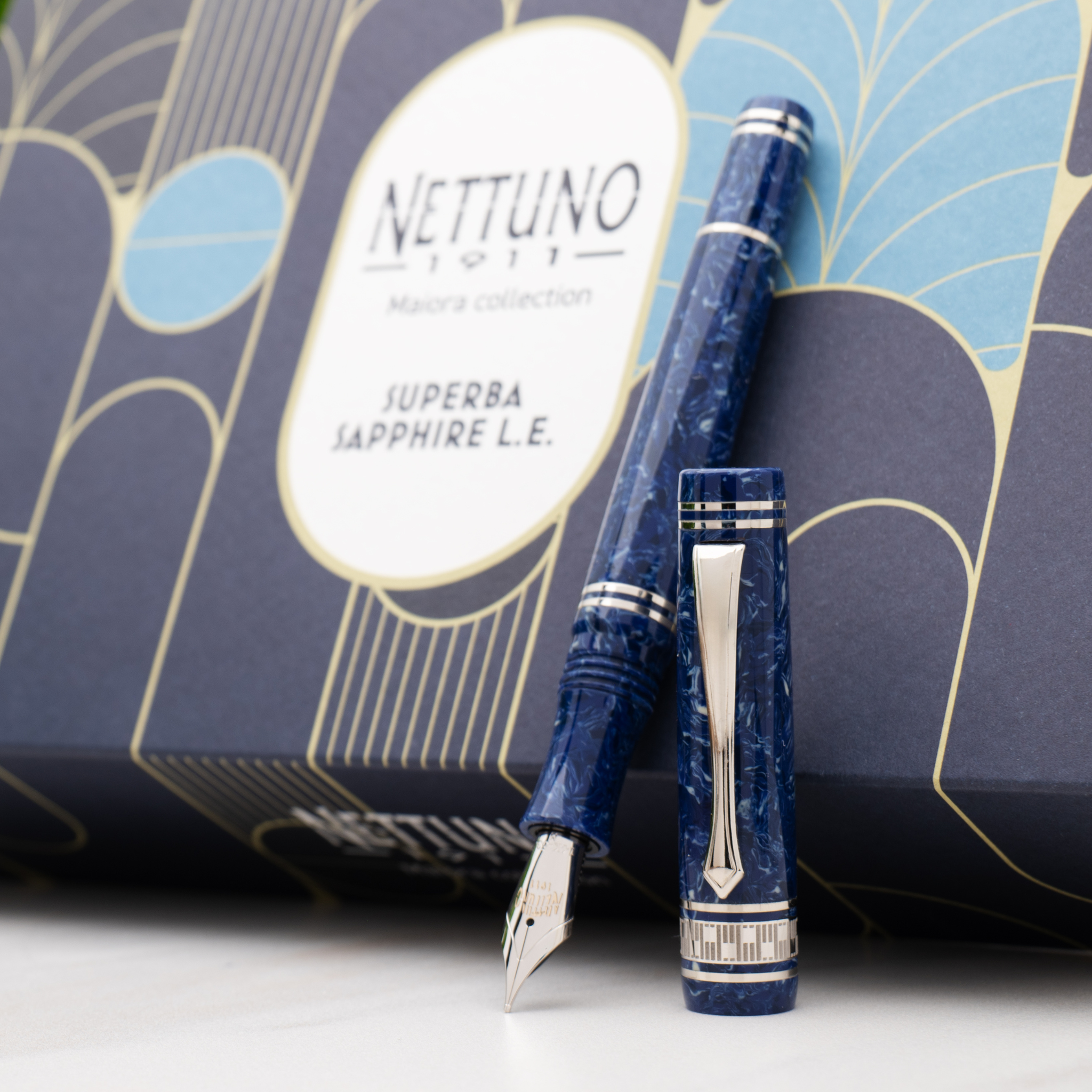 Nettuno Superba Sapphire Blue Fountain Pen