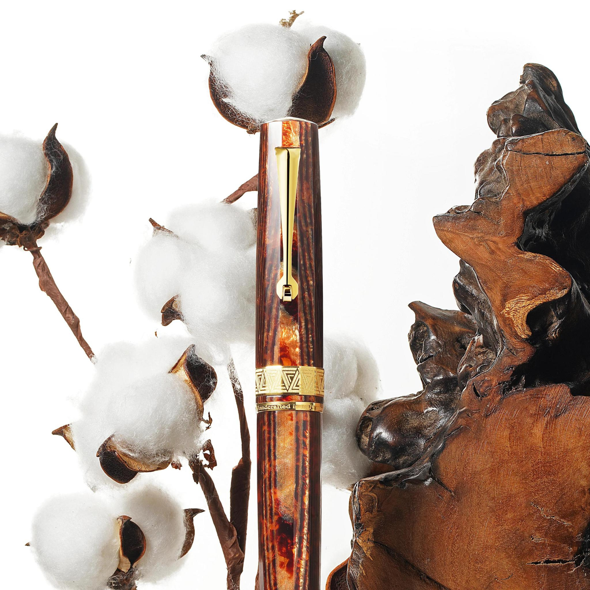 OMAS Paragon Fountain Pen Arco Bronze Celluloid Gold Trim