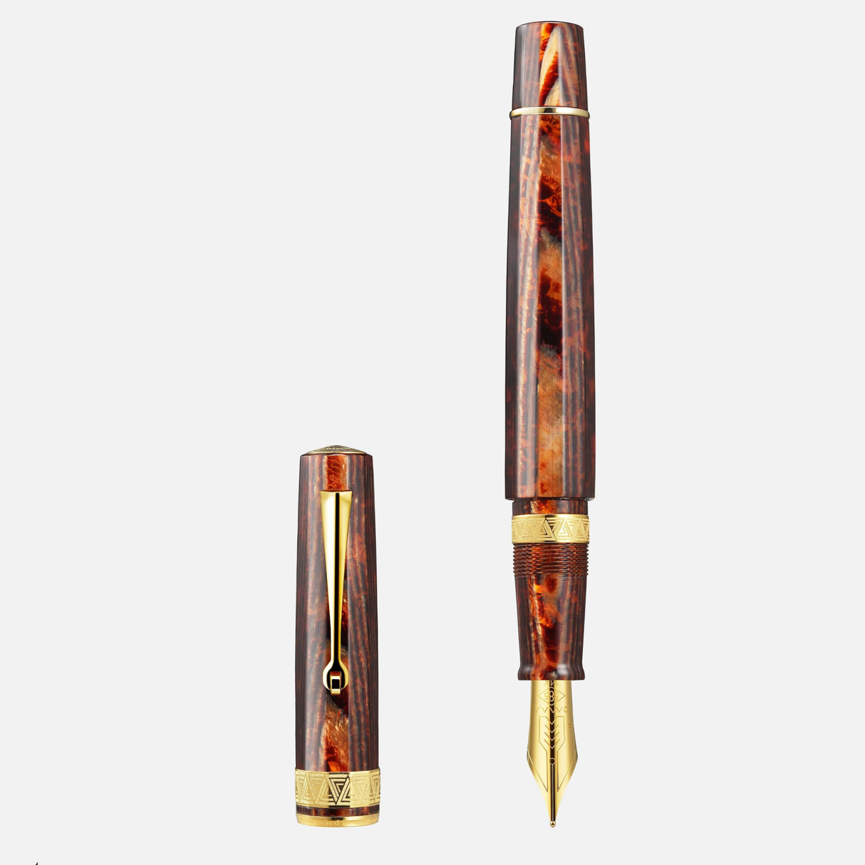 OMAS Paragon Fountain Pen Arco Bronze Celluloid Gold Trim