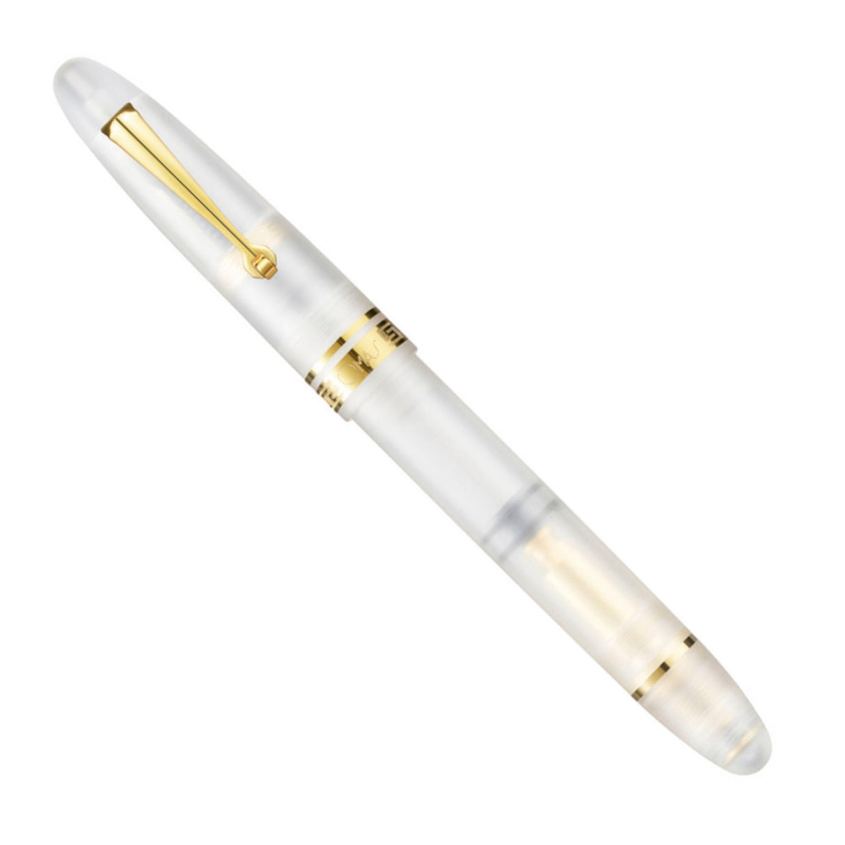 OMAS Ogiva Frosted Demonstrator Frosted w/Gold Trim - Fountain Pen w/14kt Gold Nib