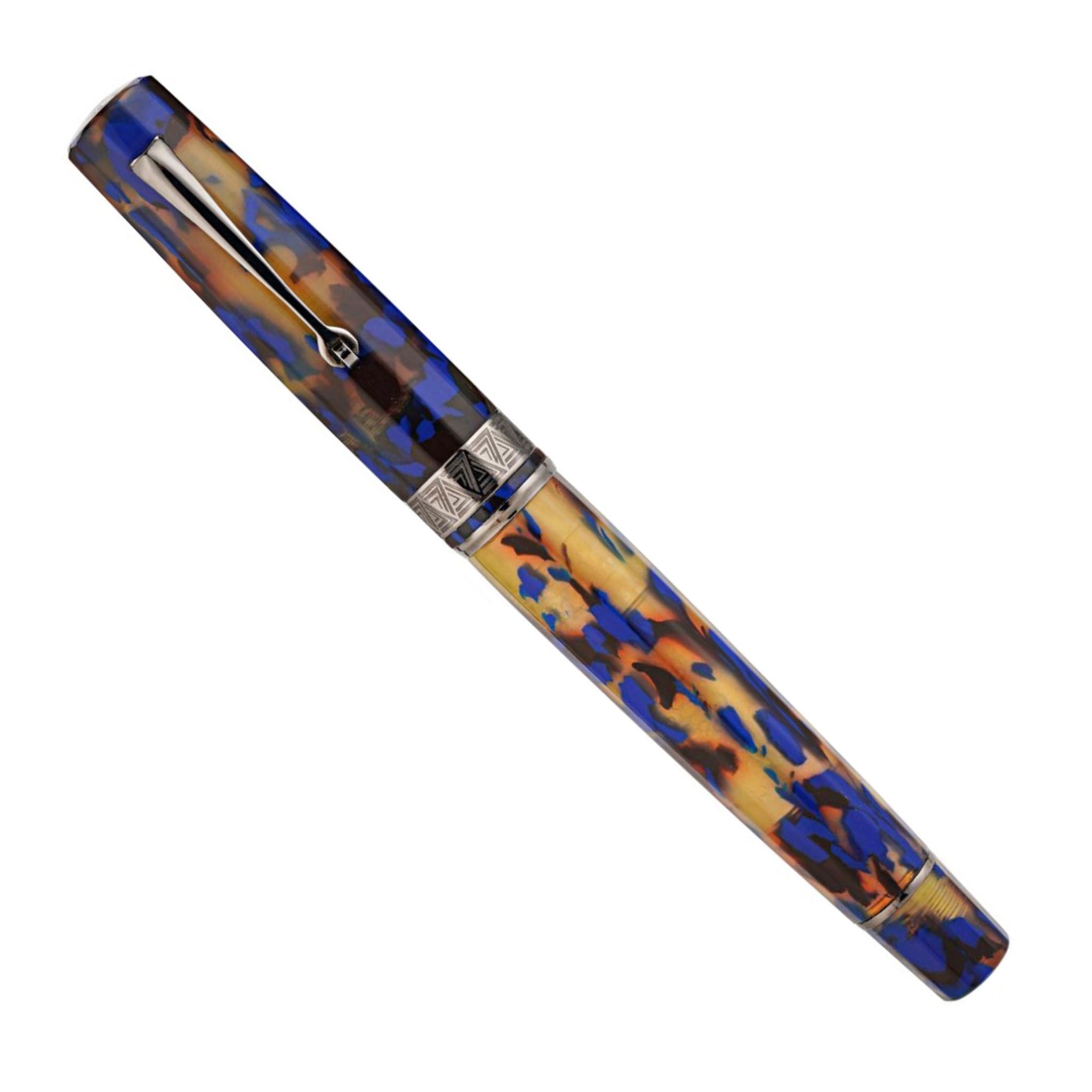 OMAS Paragon Lucen Blue Lucen with Silver Trim - Fountain Pen