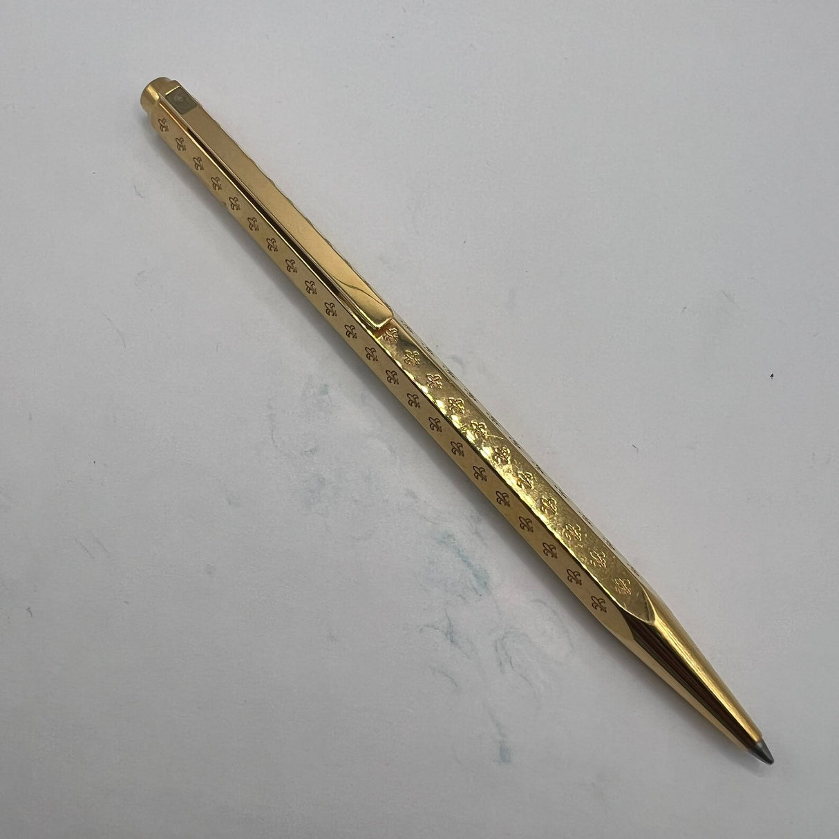 Caran D ache Ecridor Gold Plated Special EDITION " Fleur de Lys " Ball Pen