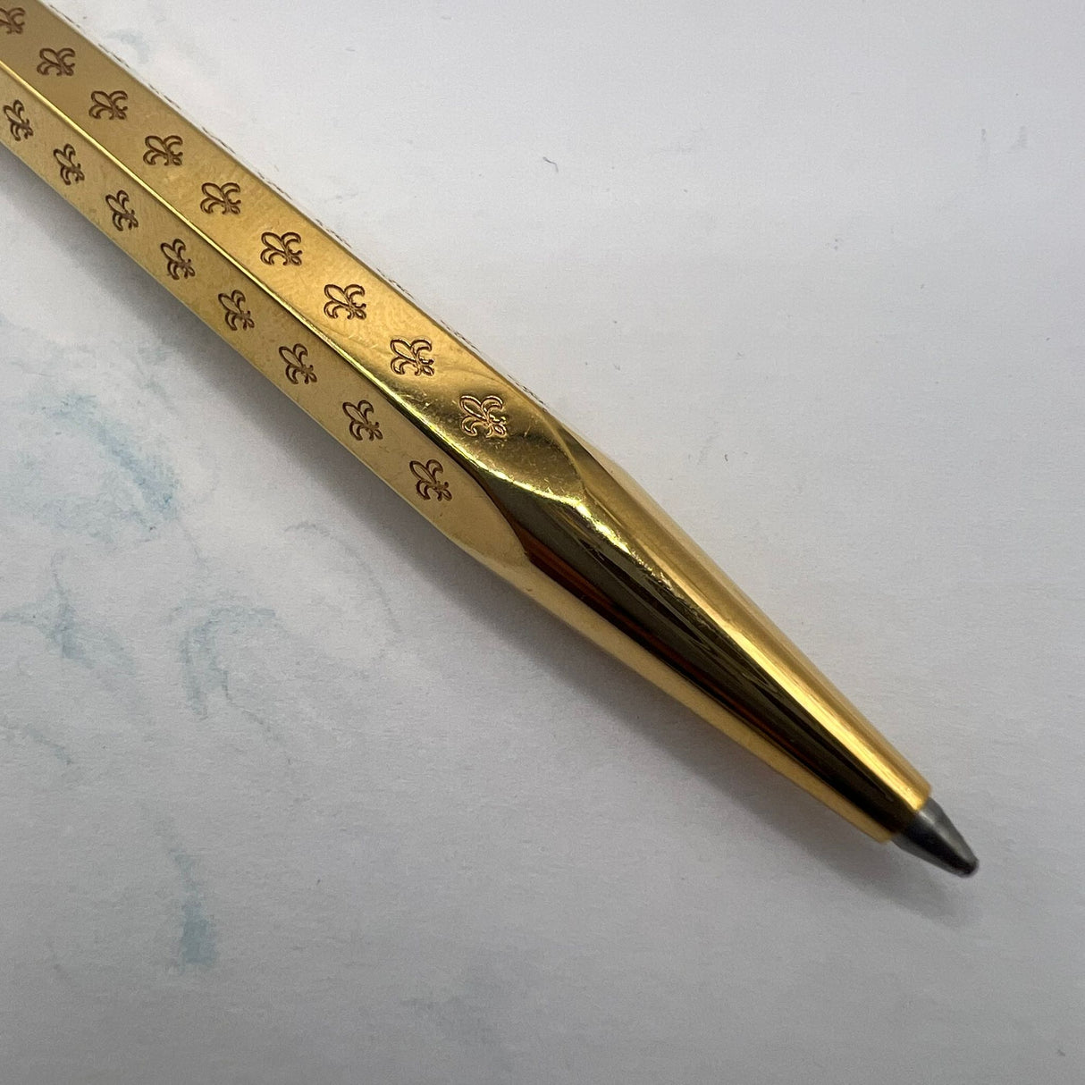 Caran D ache Ecridor Gold Plated Special EDITION " Fleur de Lys " Ball Pen