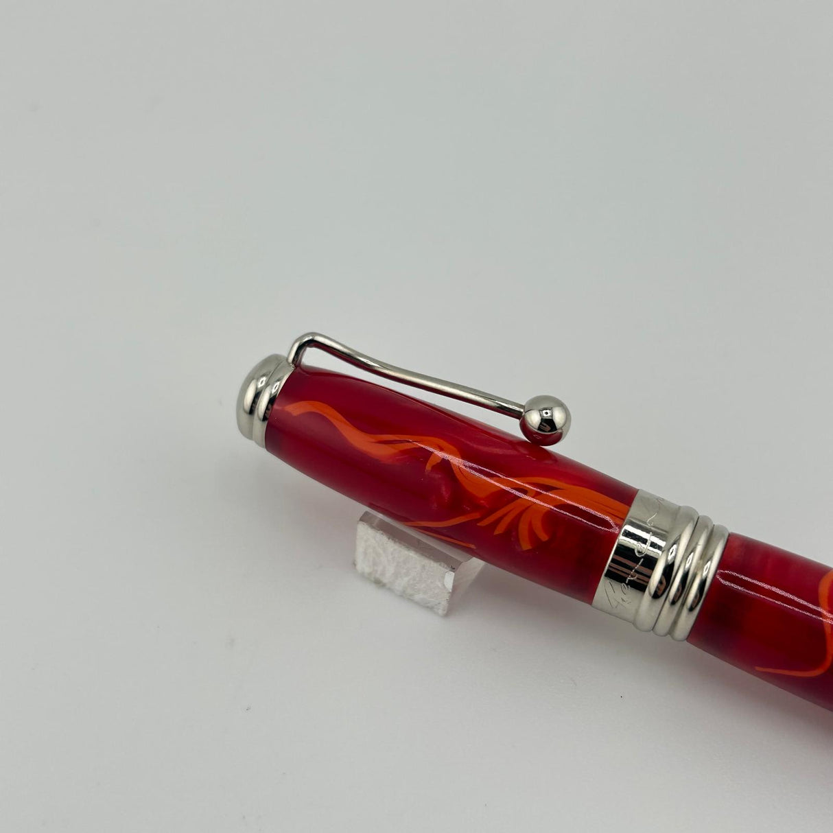 Jean Pierre Lepine Indigo Red Swirl Miniature Pen - Fountain Pen
