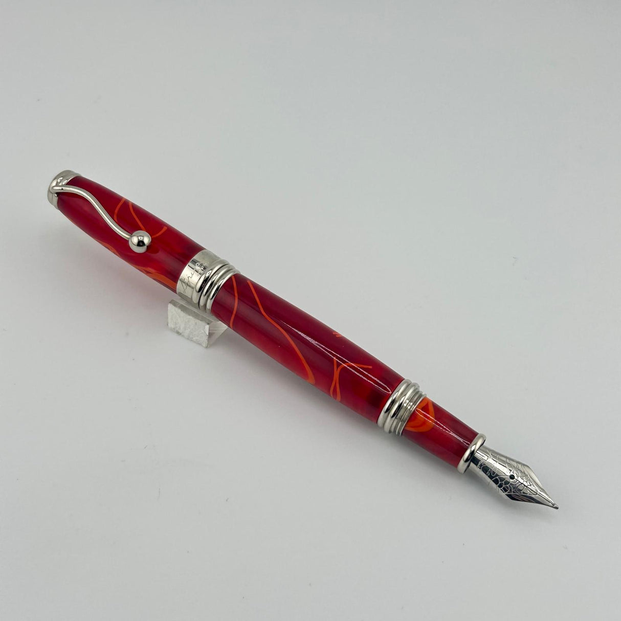 Jean Pierre Lepine Indigo Red Swirl Miniature Pen - Fountain Pen