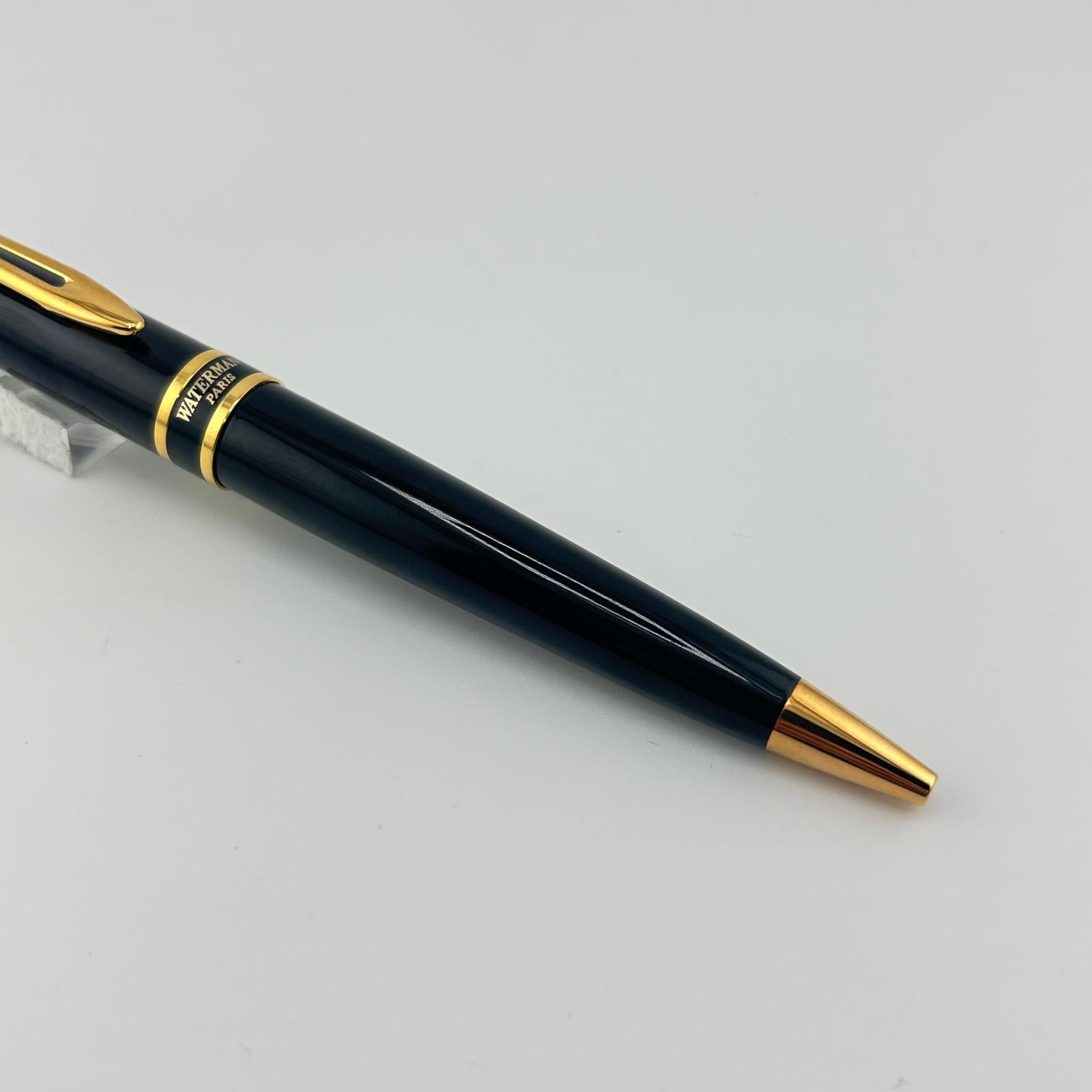 Waterman Expert Black Gold Trim Circa 2000 - Ball Pen