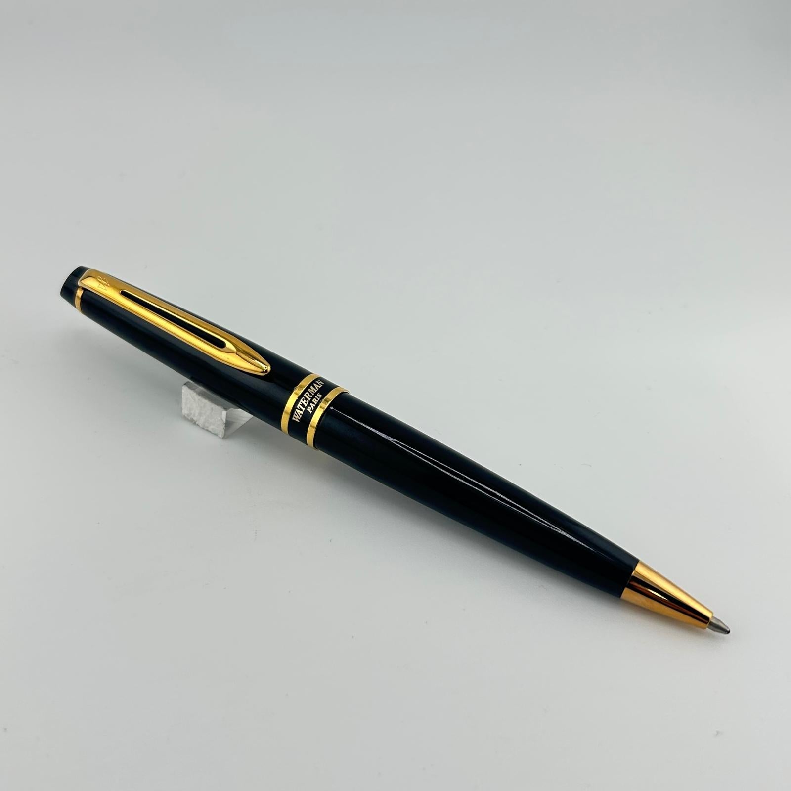 Waterman Expert Black Gold Trim Circa 2000 - Ball Pen
