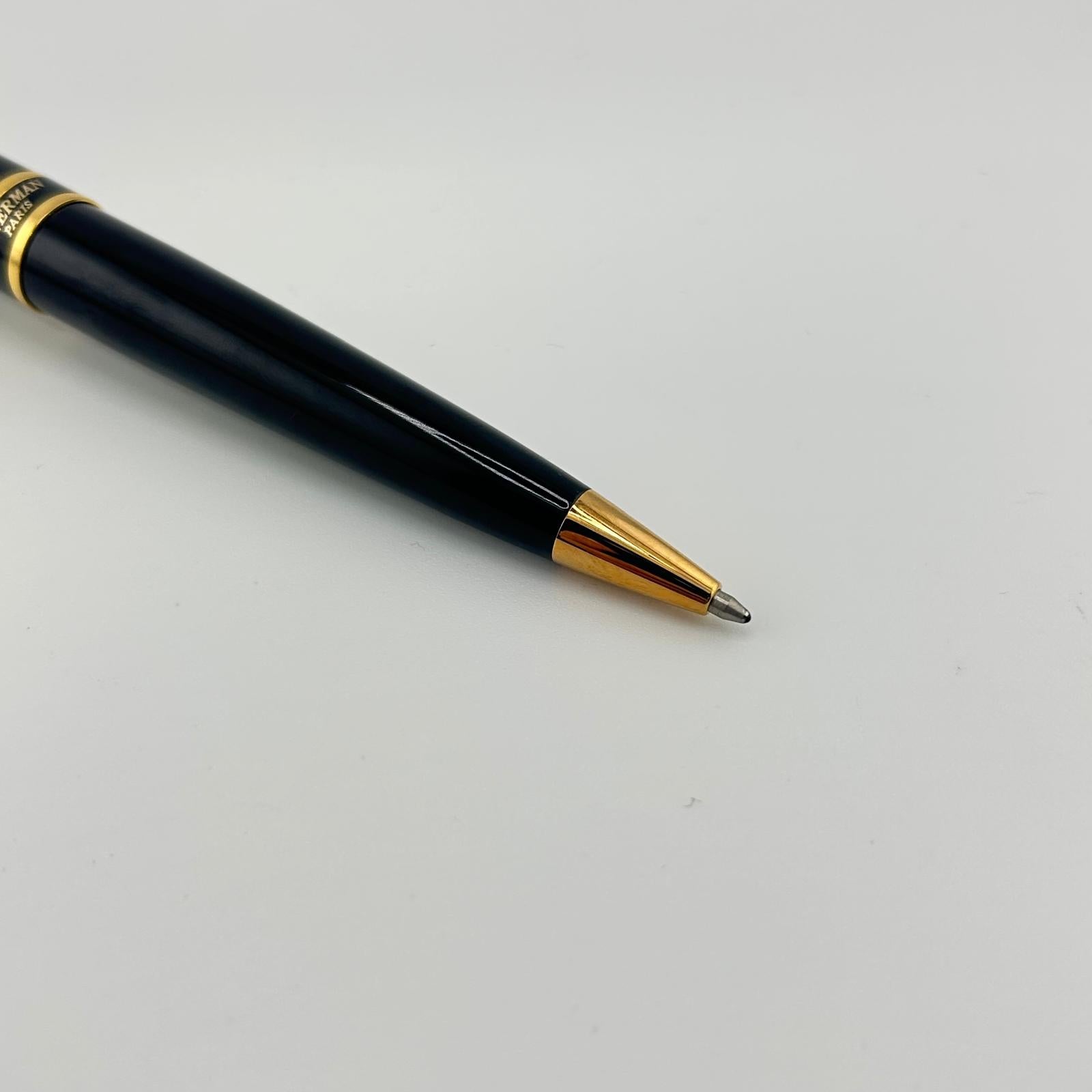 Waterman Expert Black Gold Trim Circa 2000 - Ball Pen