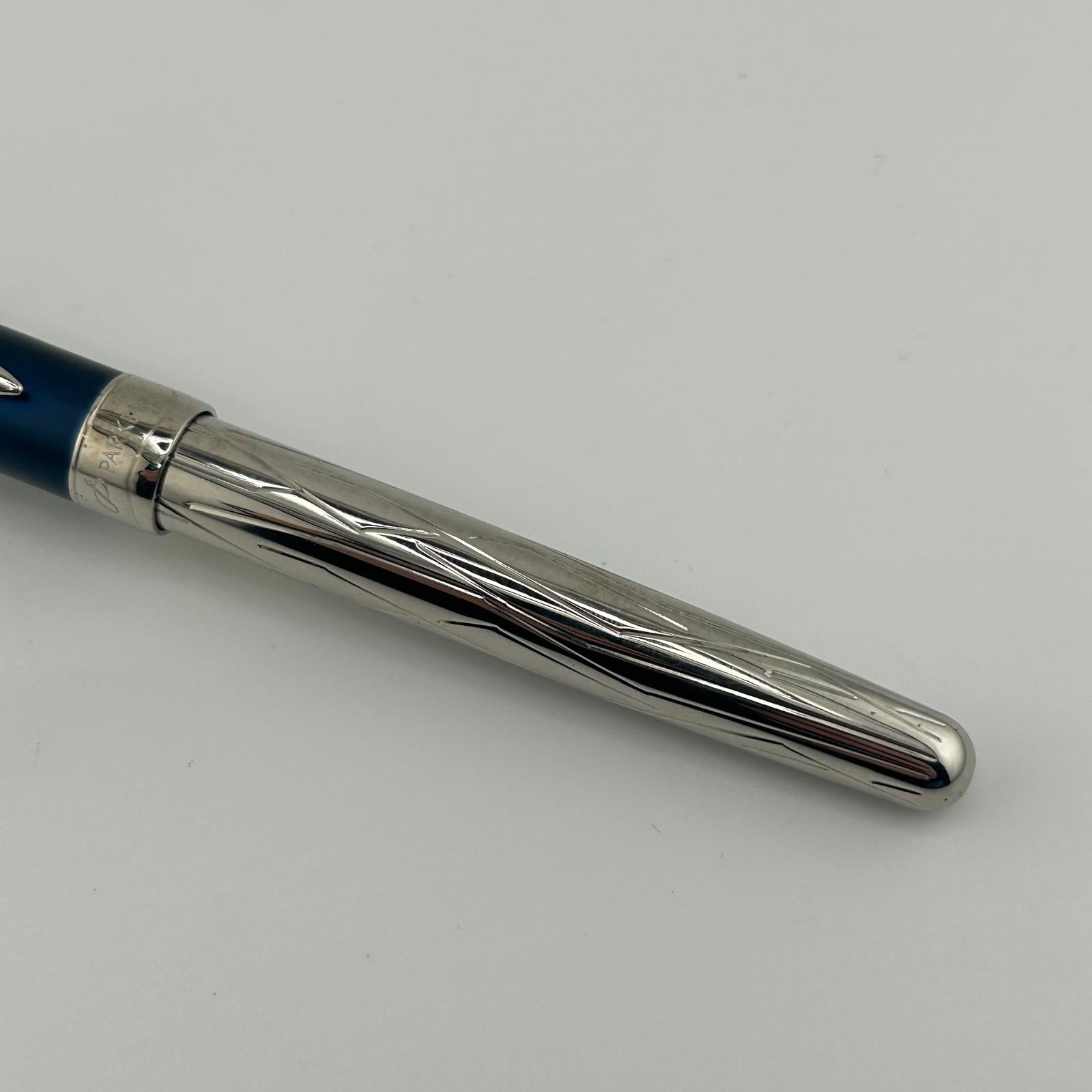 Parker Sonnet Special Edition 18K Gold Nib Silver/Blue - Fountain Pen