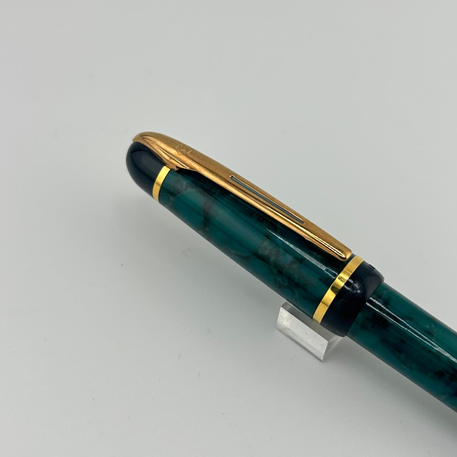Waterman Phileas Marble Green Circa 2000 - Ball Pen