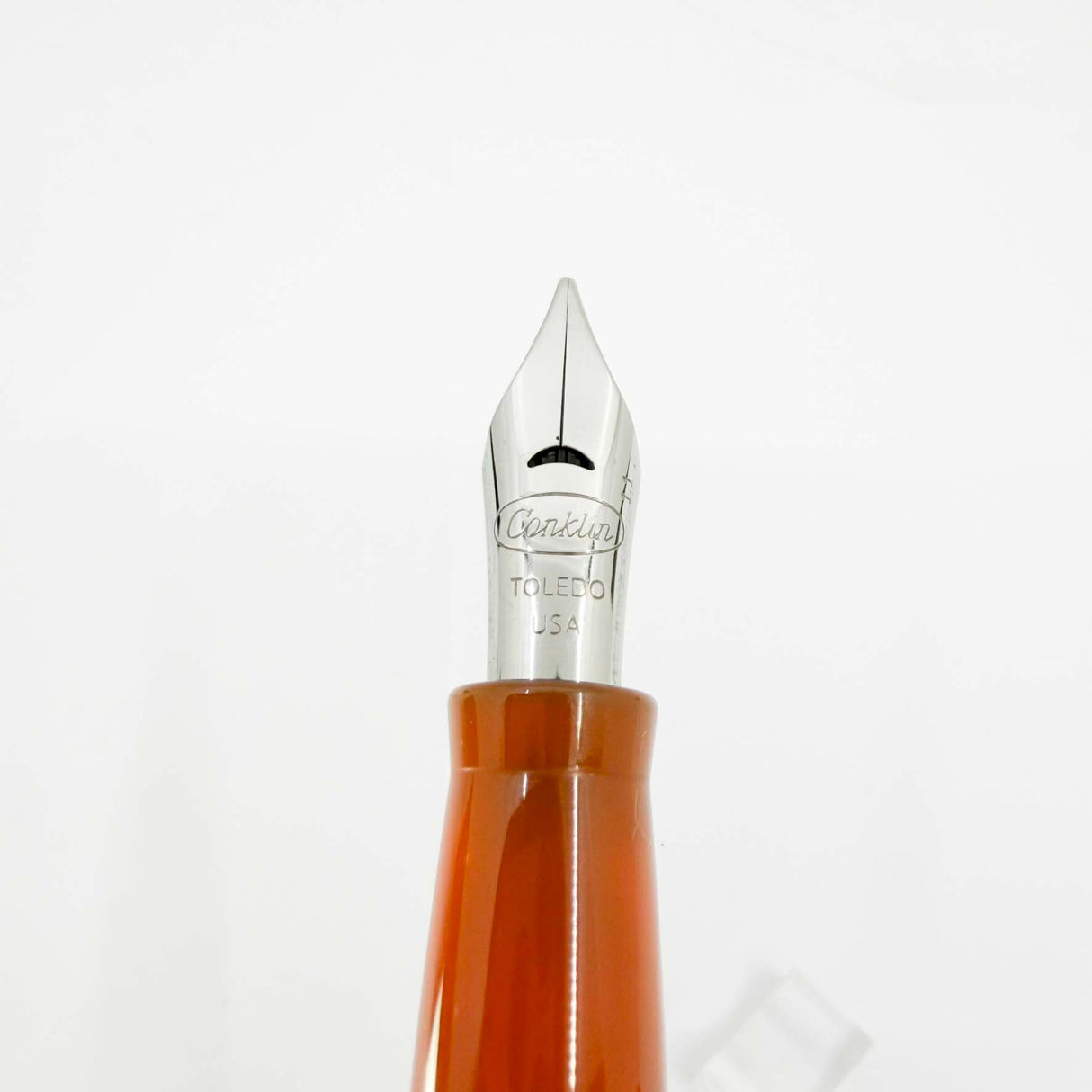 Conklin Orange CoralChased Crescent Filler " Mark Twain " - Fountain Pen