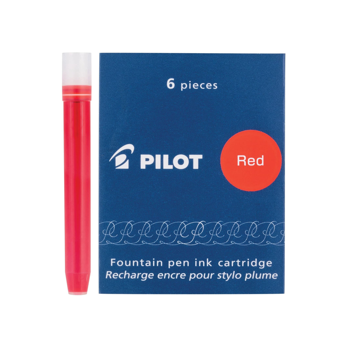 Pilot  Ink Cartridges in Red (Pack of 6)