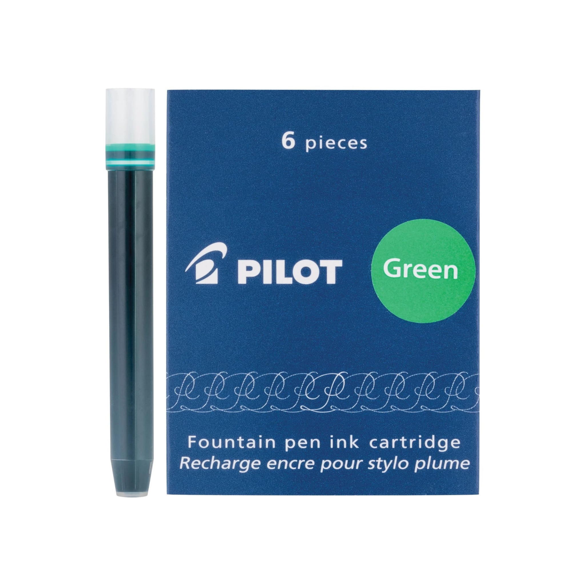 Pilot Ink Cartridges in Green (Pack of 6)