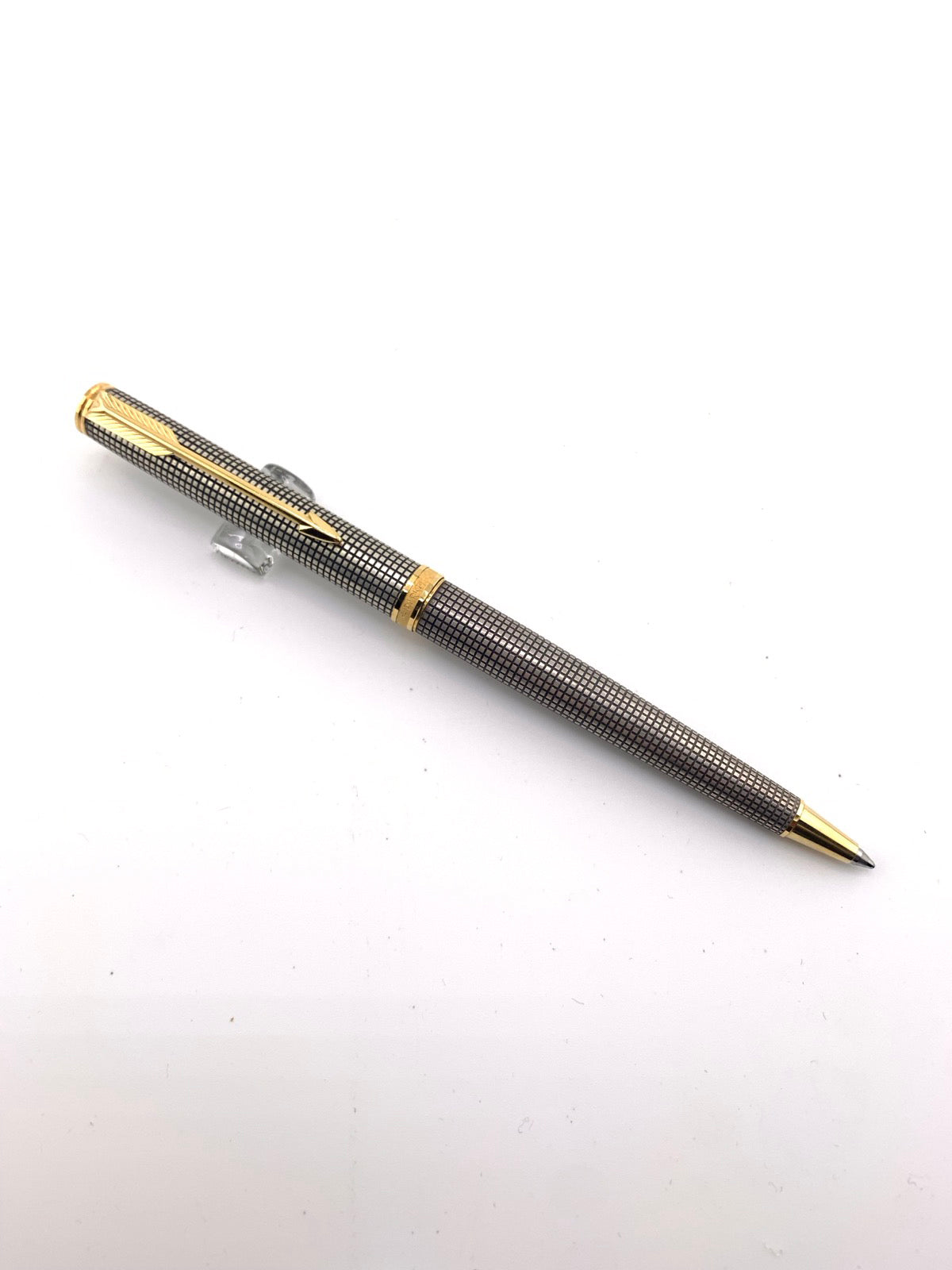 Parker Premier Sterling Silver Cisele Cross Hatch Ballpoint Pen