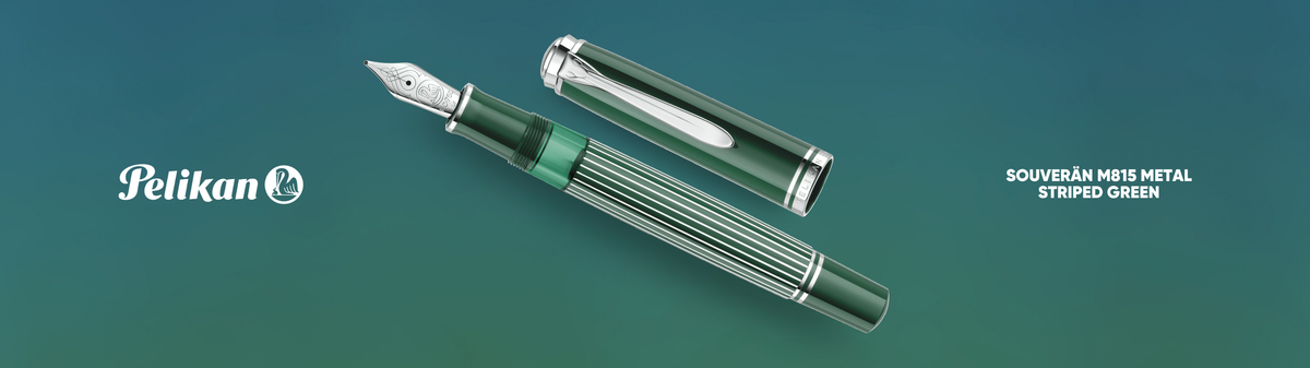 Pelikan Souveran M815 Metal Striped Green Fountain Pen Collection