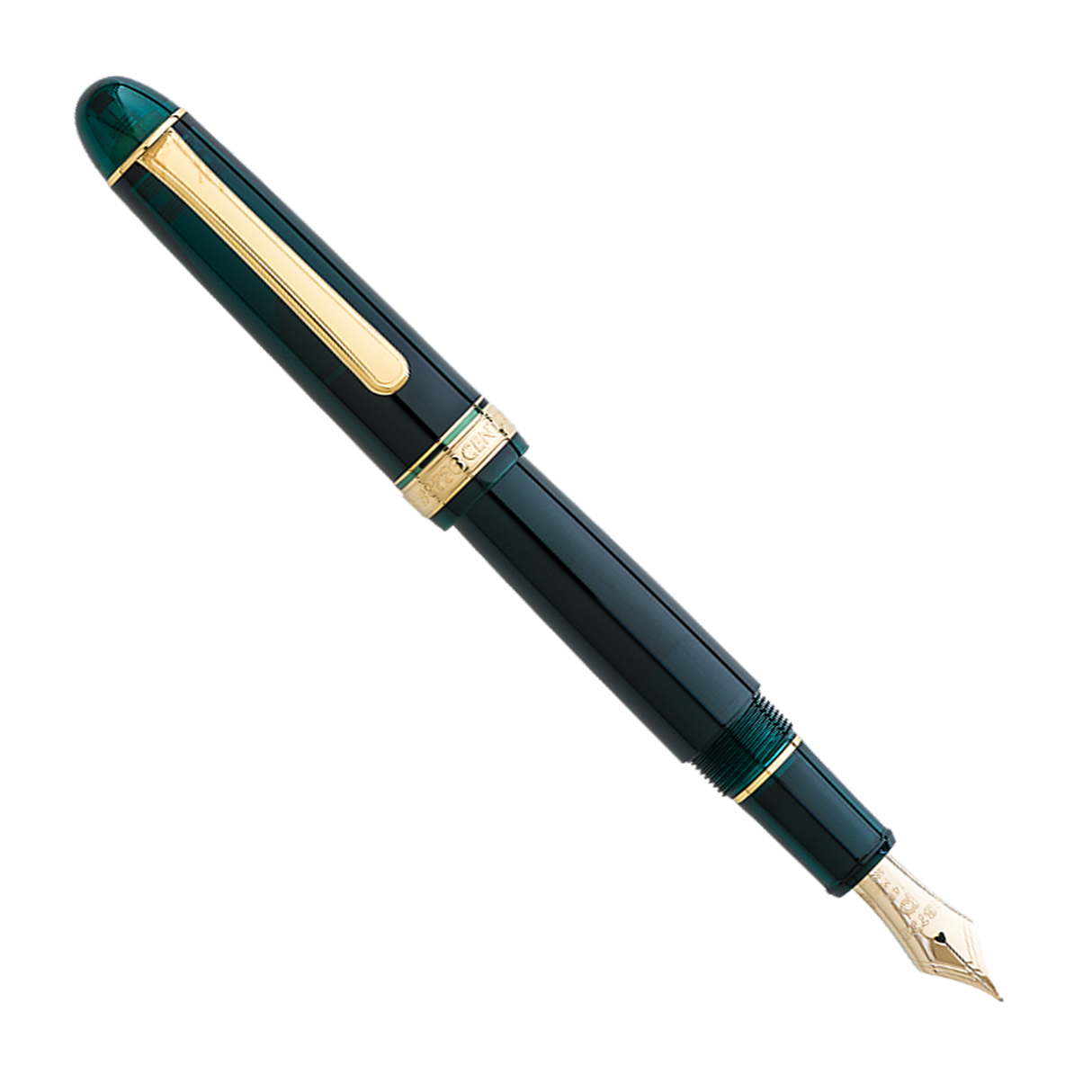 Platinum 3776 Century Laurel Green Gold Trim - Fountain Pen
