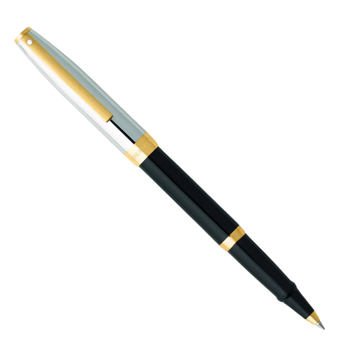 Sheaffer® SAGARIS Gloss Black Barrel and Chrome Cap w/ Gold Tone Trim Rollerball Pen