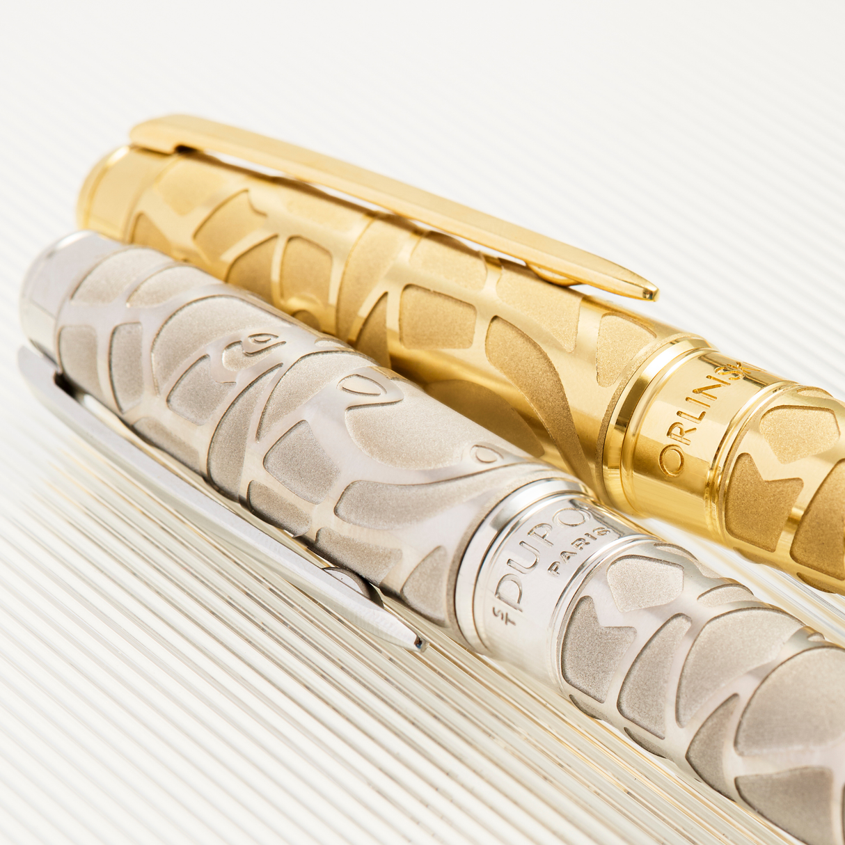 S.T. Dupont Line D Eternity x Richard Orlinski “Kong” Gold & Palladium Fountain Pen Collection
