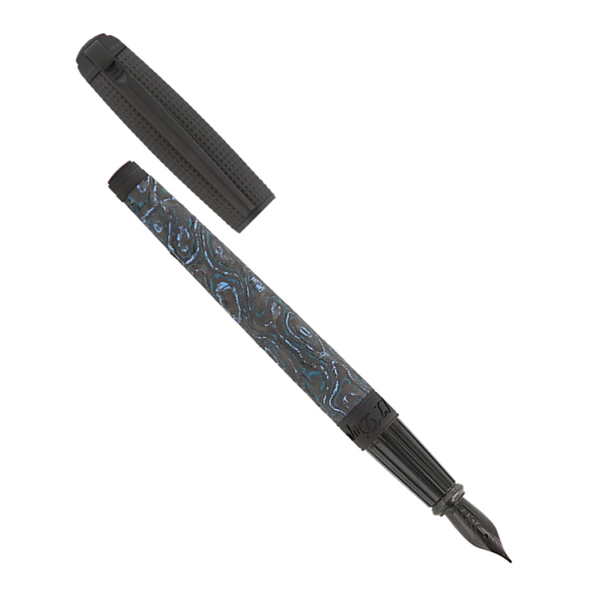 S.T. Dupont Line D Carbon Glacial Cave - Fountain Pen